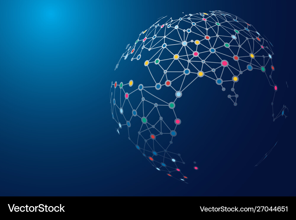 Connection world concept transition data Connection world concept transition data Vector Image