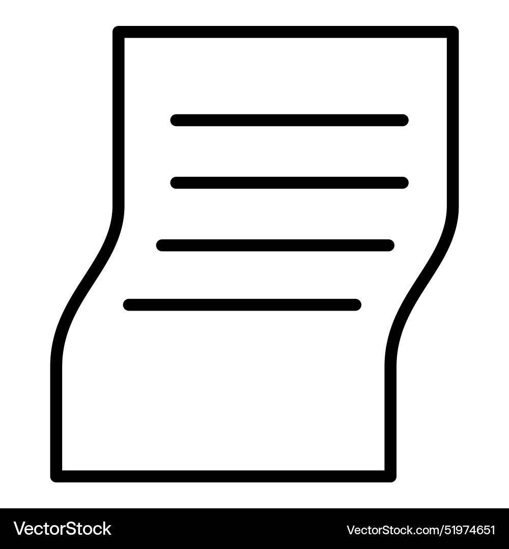 Document file paper icon in thin line style vector image