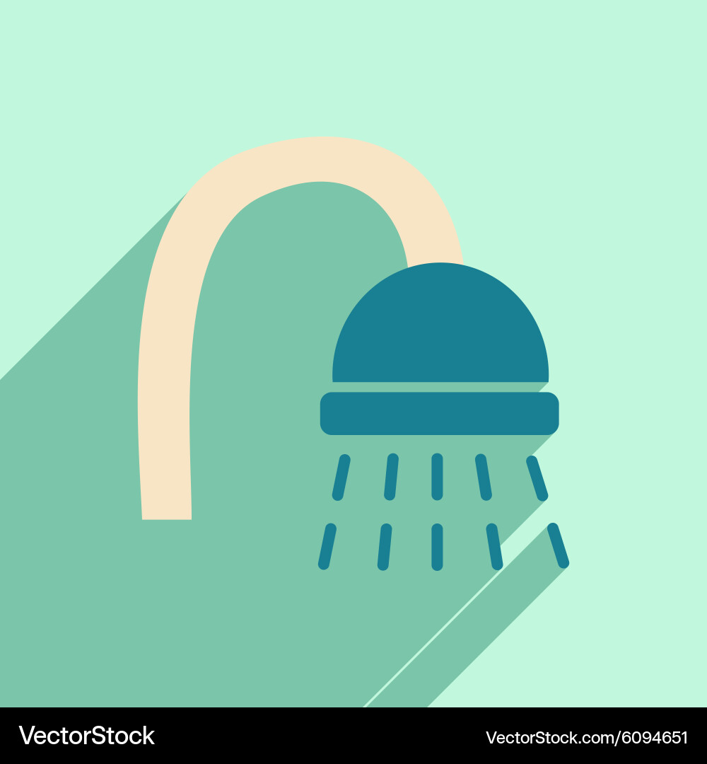 Flat with shadow icon and mobile application vector image