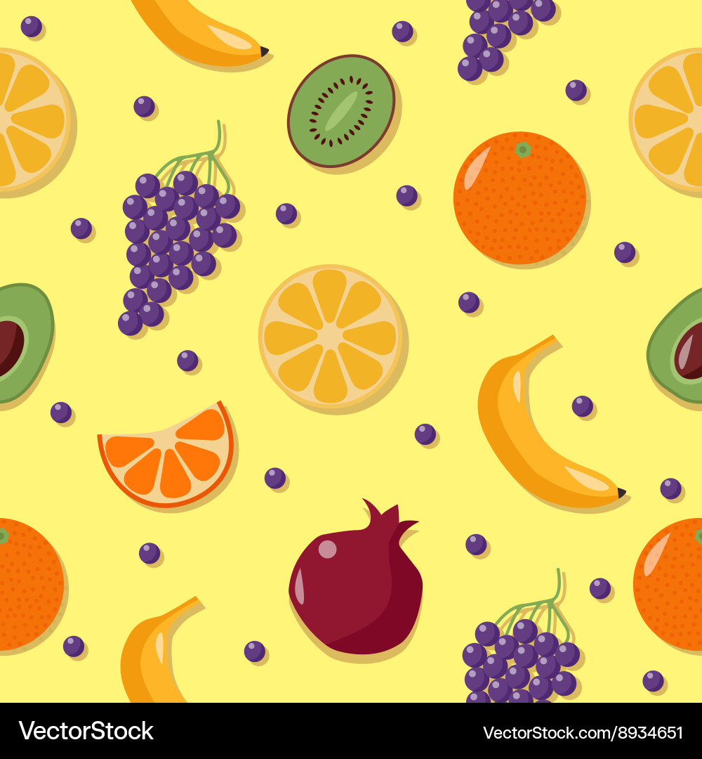 Fruits background seamless pattern with Vector Image