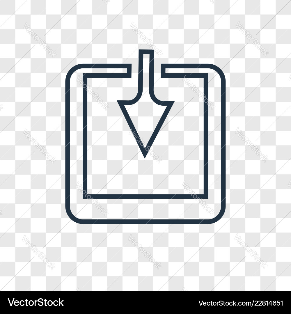 Inbox concept linear icon isolated on transparent Inbox concept linear icon isolated on transparent Vector Image