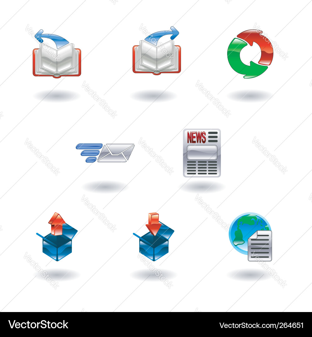Internet browser icons Vector Image