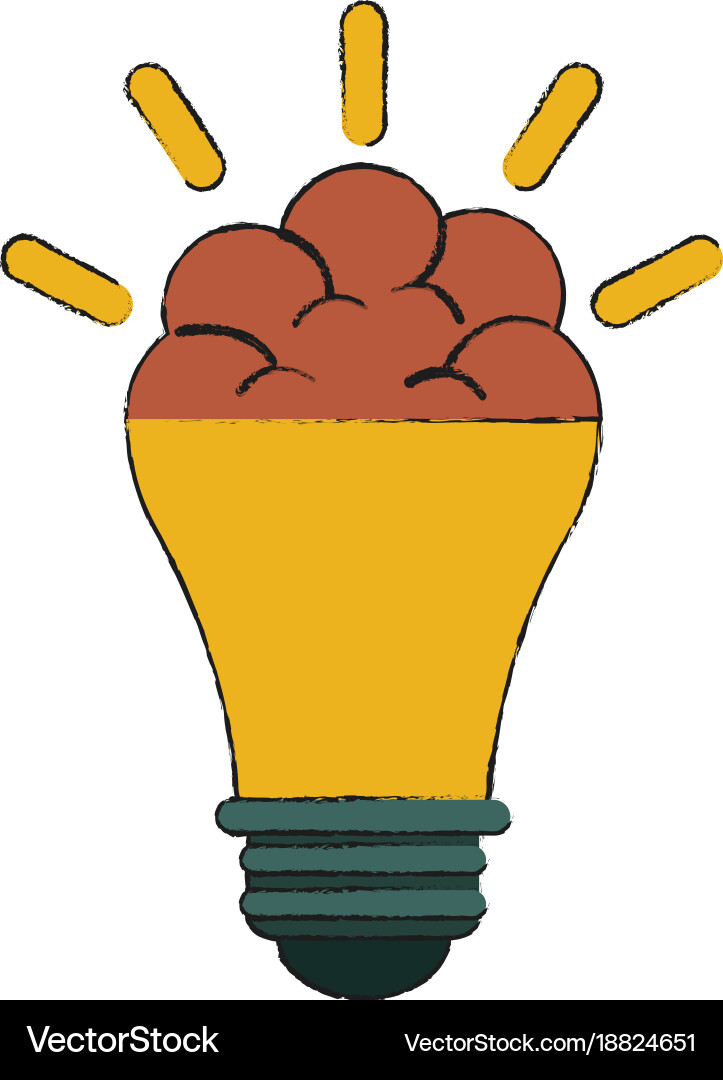 Lightbulb idea concept icon image vector image