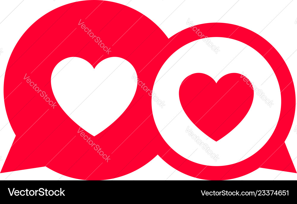 Love icon or valentines day sign designed Love icon or valentines day sign designed vector image