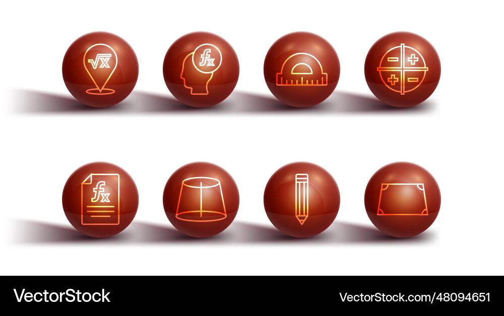Set line square root of x glyph function Set line square root of x glyph function vector image