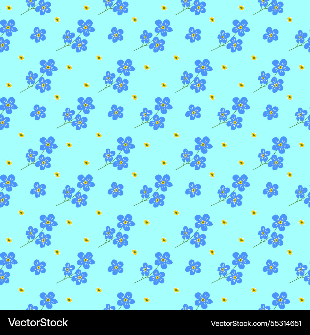 Spring first blooming seamless pattern Vector Image