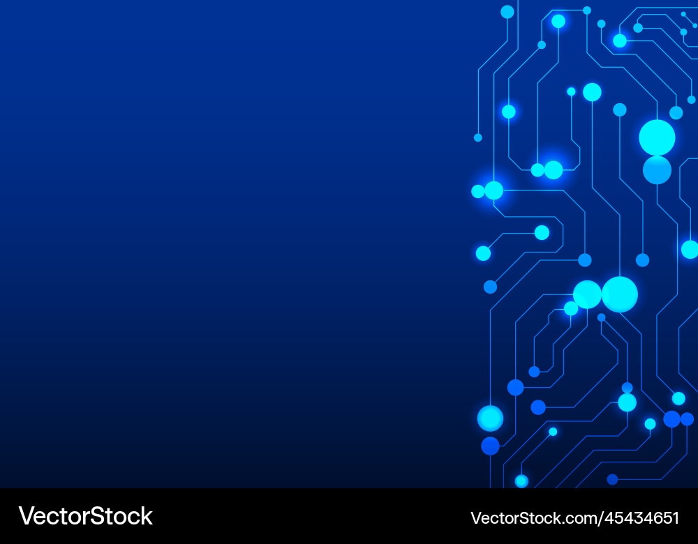 Technology circuit board data connection vector image