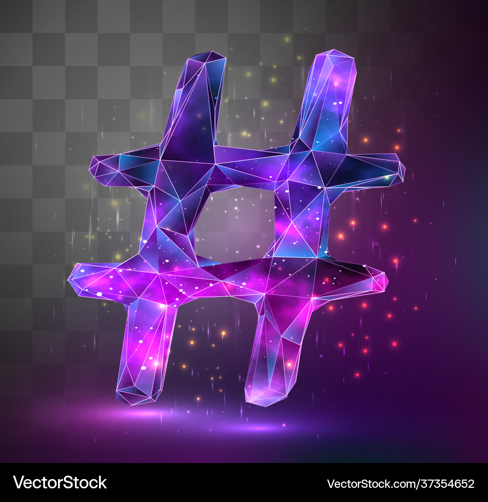 3d object on square mosaic background space vector image