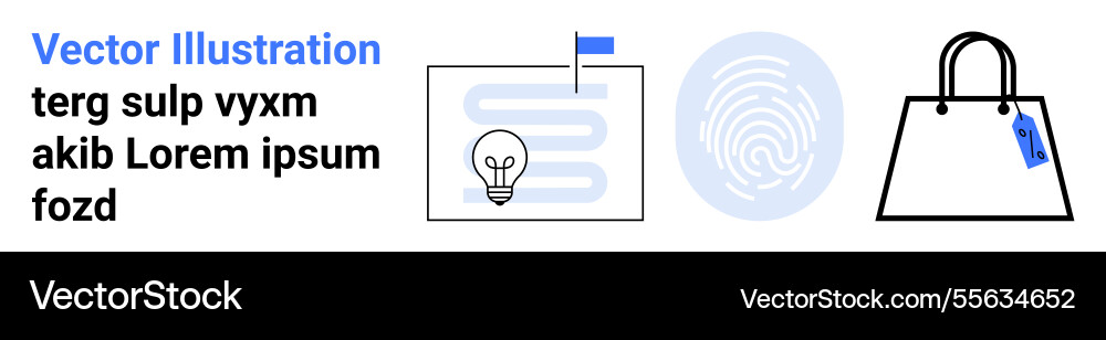 Abstract visual elements with light bulb Abstract visual elements with light bulb vector image