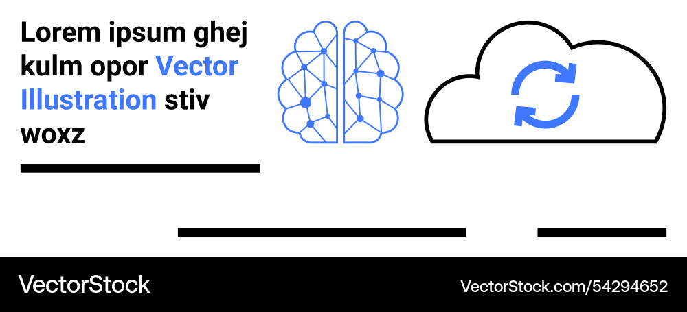 Ai and cloud synchronization concept design Ai and cloud synchronization concept design vector image