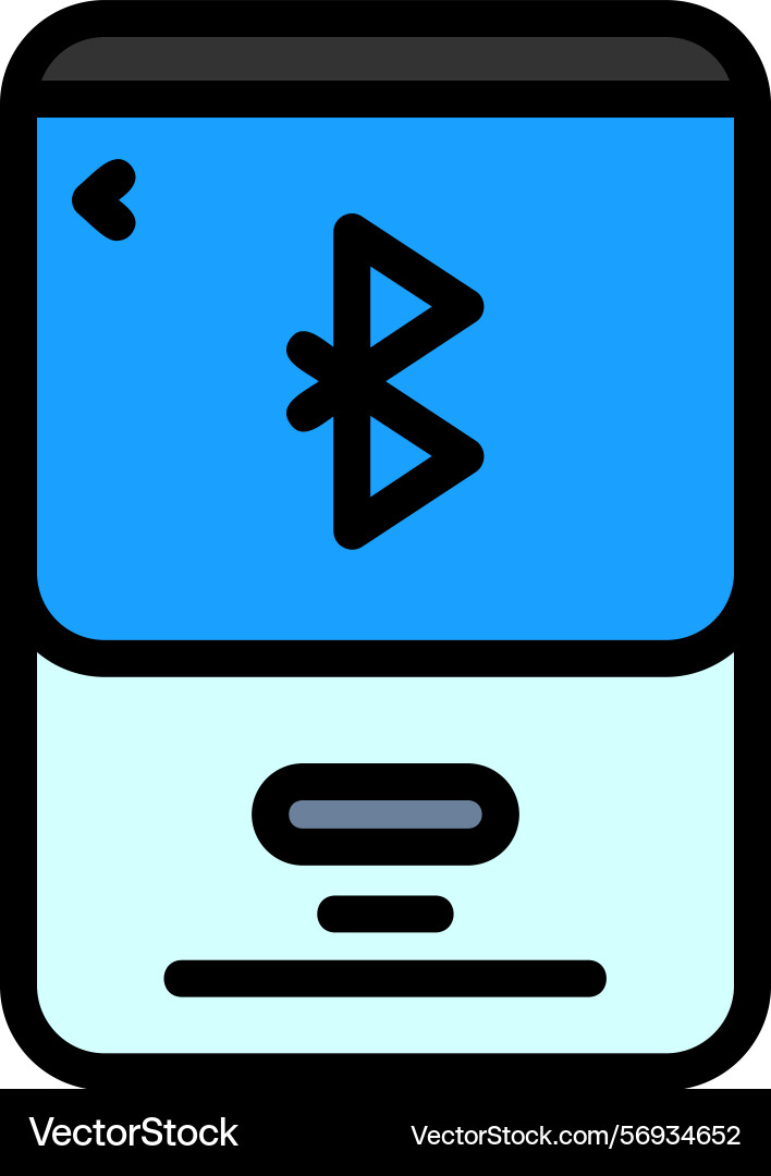 Bluetooth line filled style icon design vector image