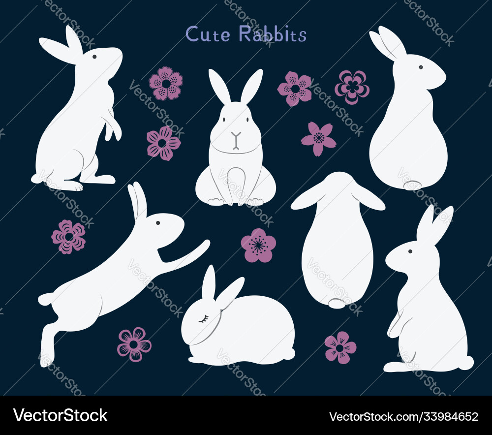 Cute Dutch Rabbit Vector Cute rabbits set (33984652) – Royalty-Free Vector | VectorStock