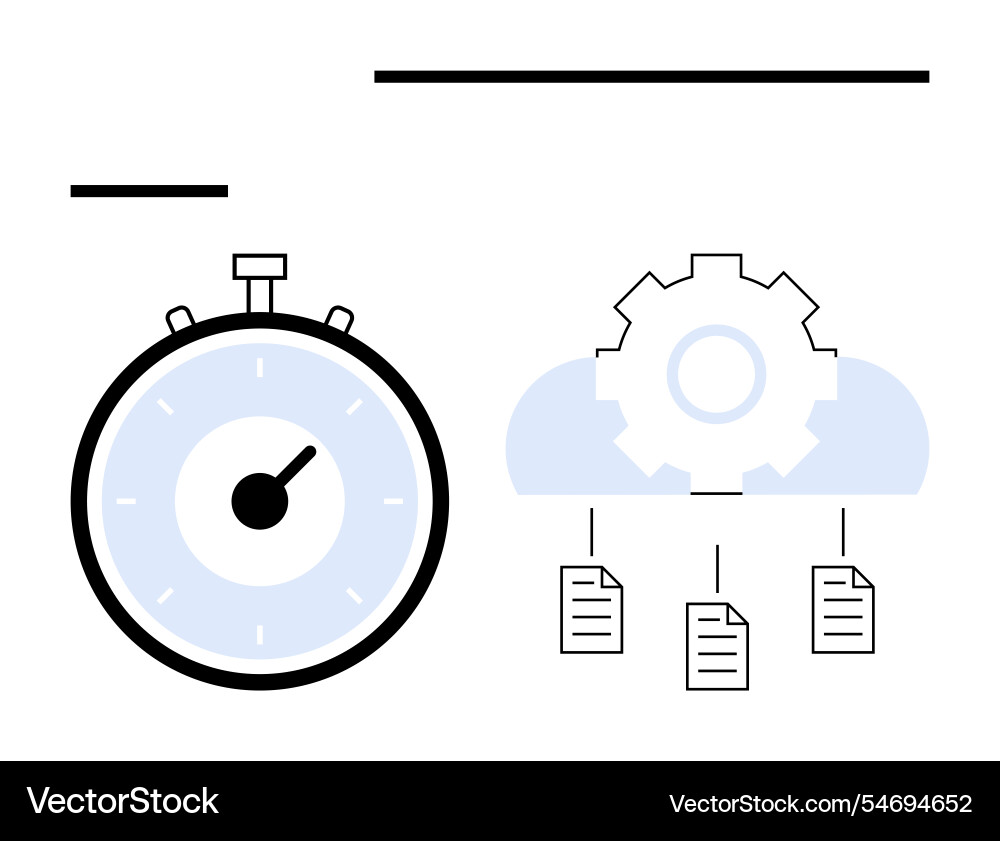 Efficient document management with cloud Efficient document management with cloud vector image