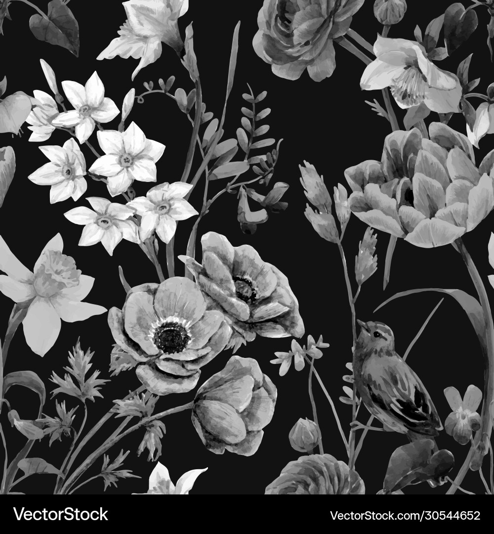 Elegant Floral Seamless Pattern Royalty Free Vector Image