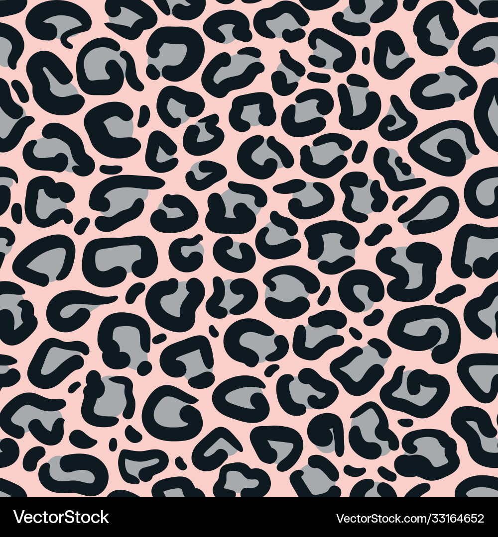 Leopard print repeat pattern design with pink Leopard print repeat pattern design with pink vector image