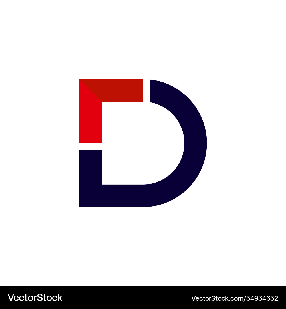 Letter d logo template Royalty Free Vector Image