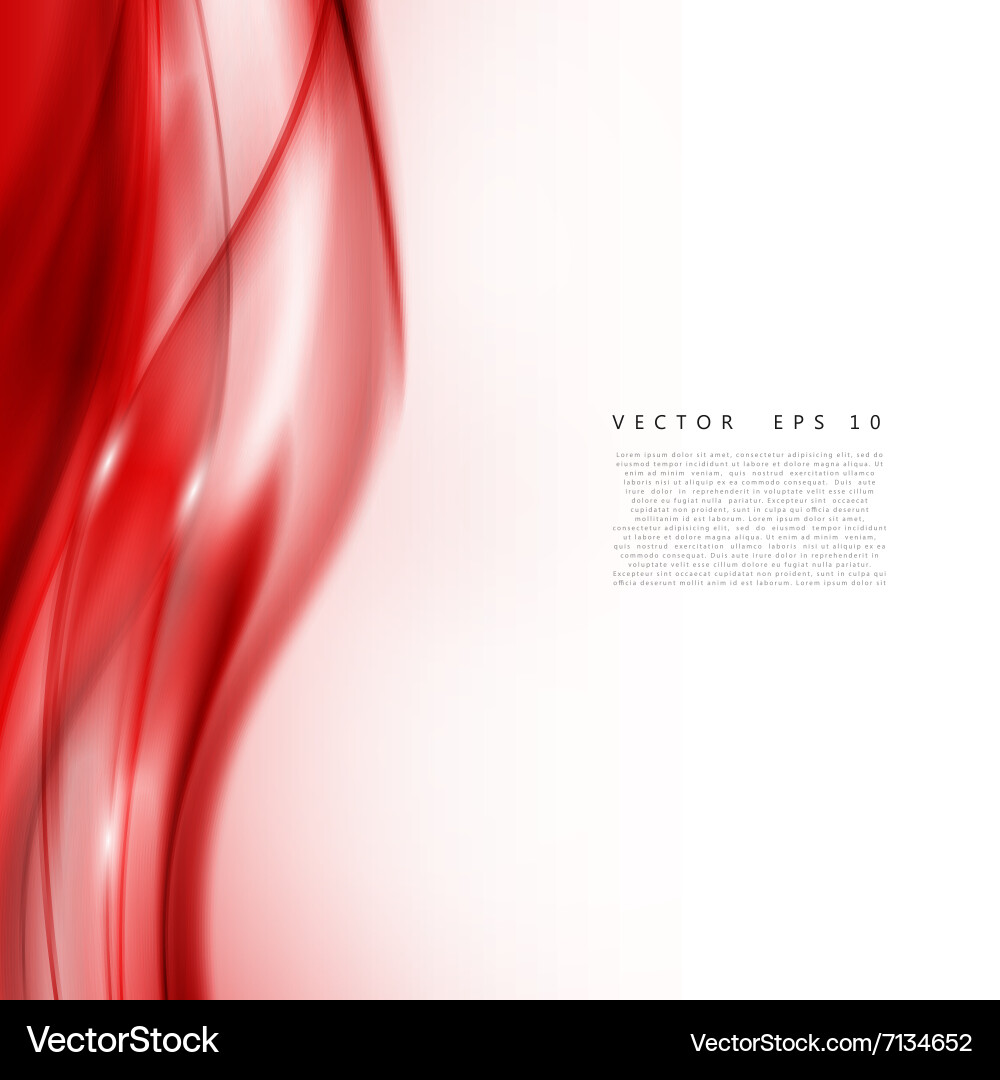Red background curve vector image