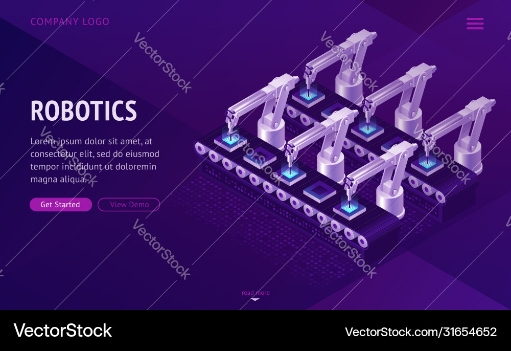 Robotics Factory Automation vector image