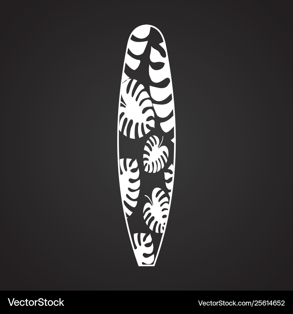 Surfboard icons on background for graphic and web vector image
