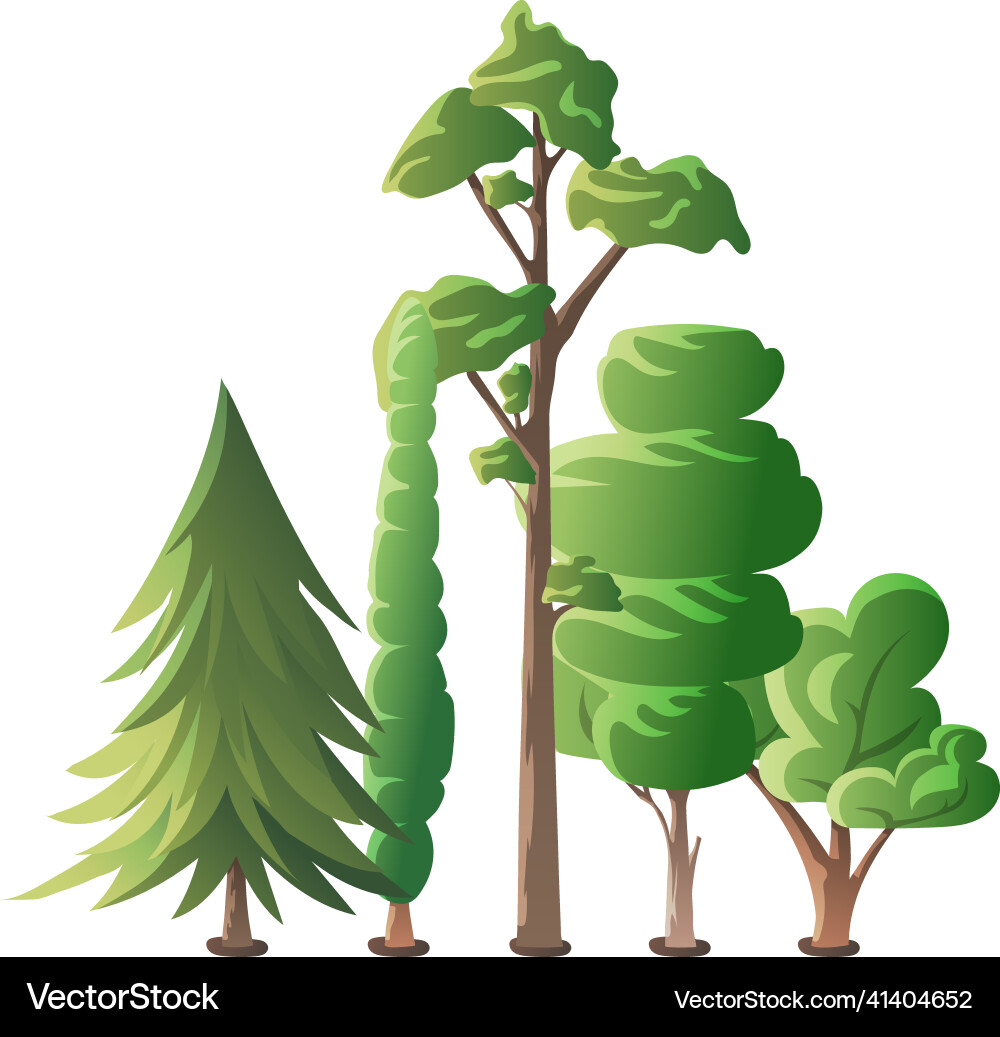 Trees set Trees set vector image