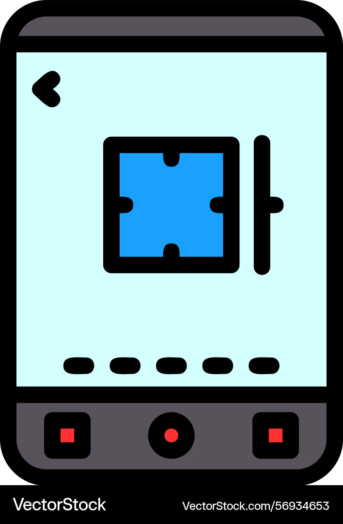 Camera line filled style icon design Vector Image