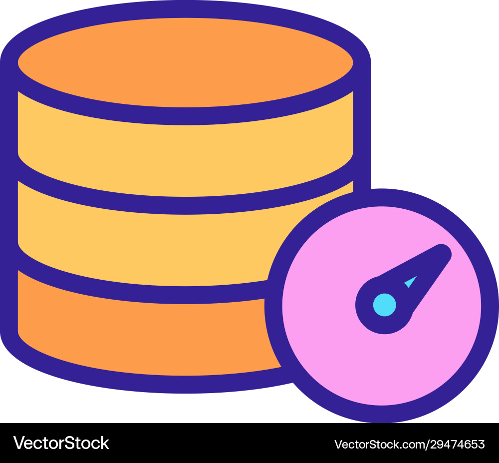 Database is an icon isolated contour Vector Image