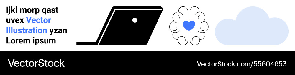 Digital connection concept combining ai cloud Digital connection concept combining ai cloud vector image