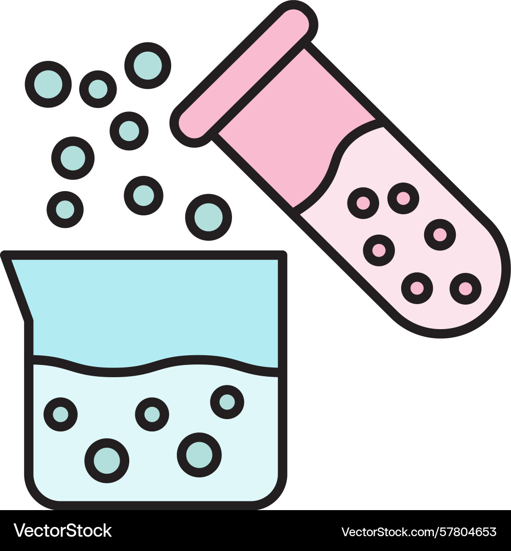 Experiment line filled icon Vector Image
