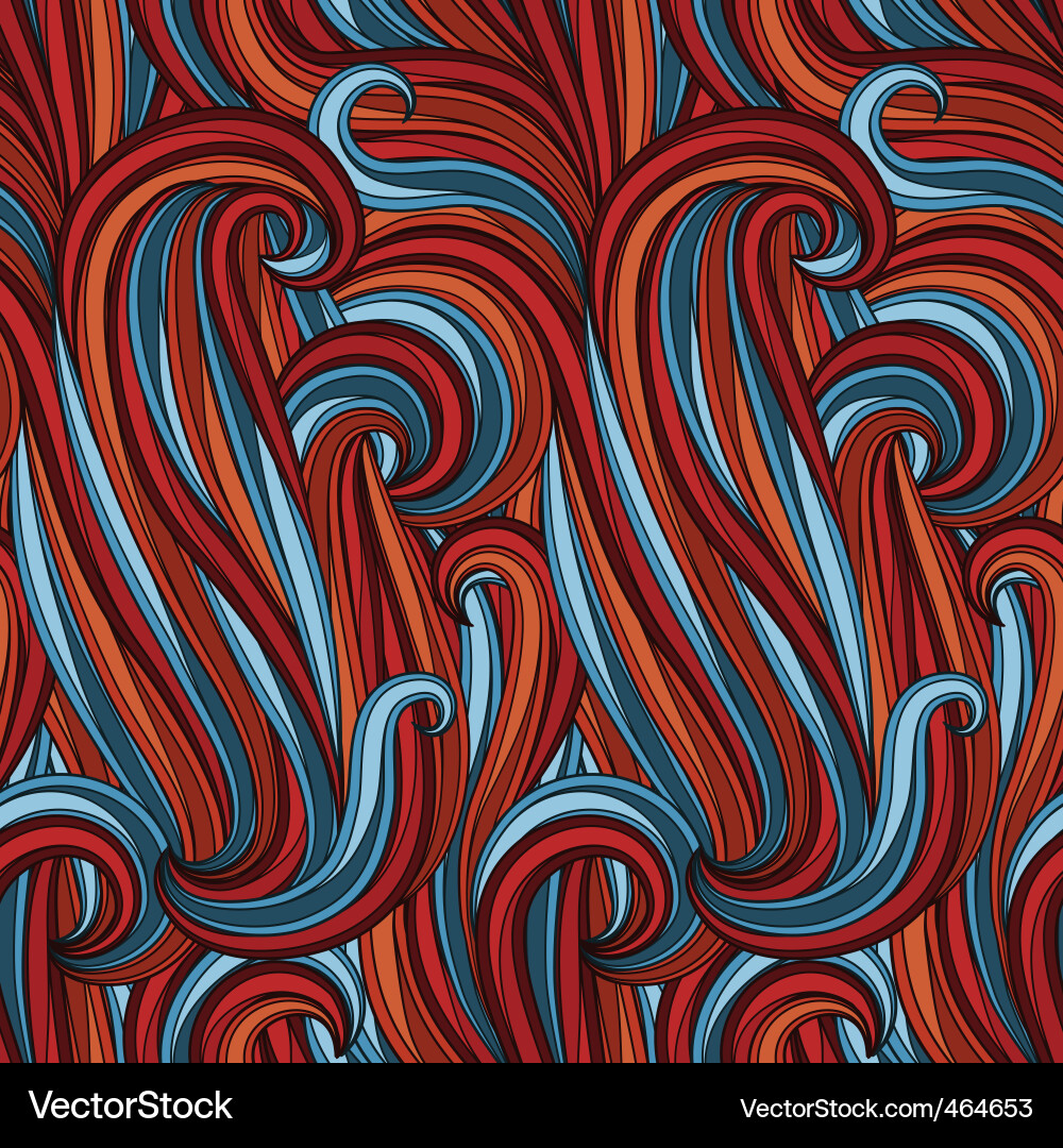Flowing Wave Pattern vector image