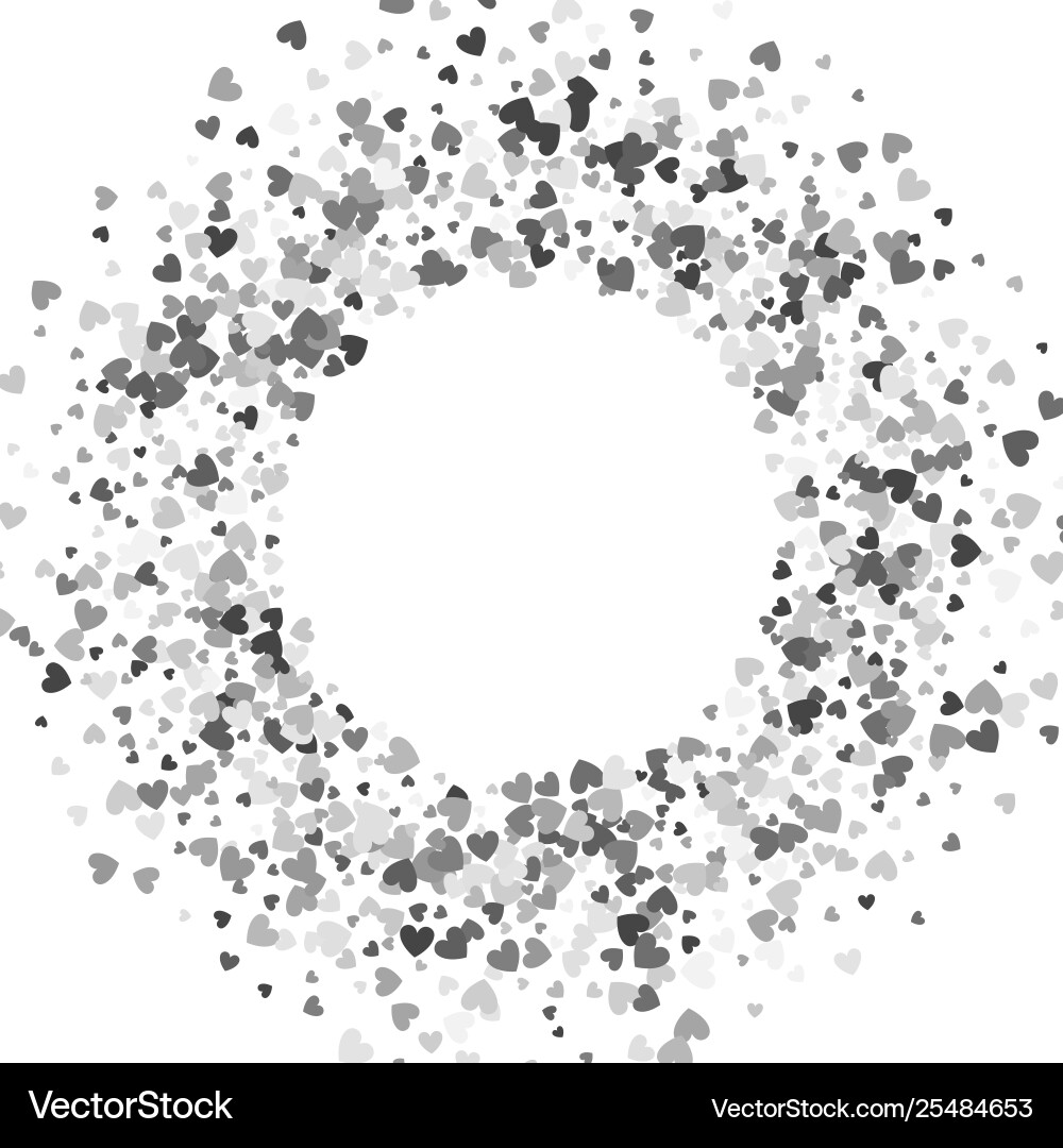 Frame or border random scatter hearts Frame or border random scatter hearts vector image