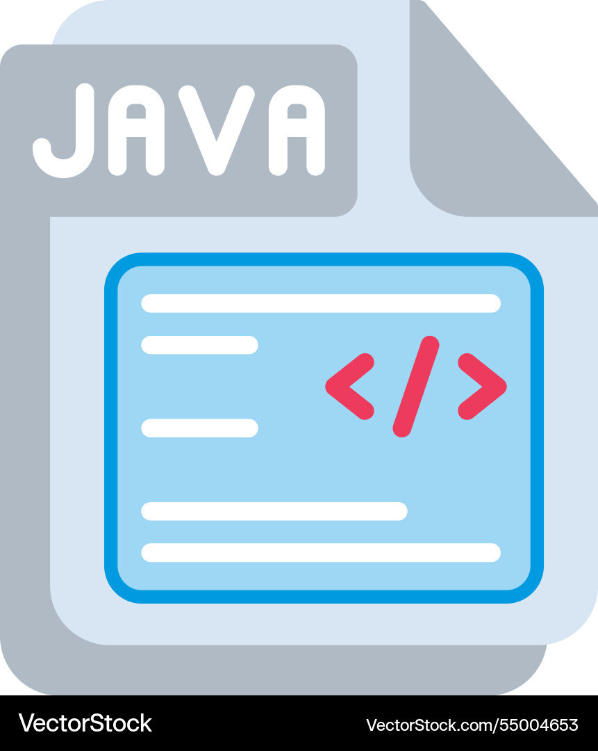 Java flat icon design vector image
