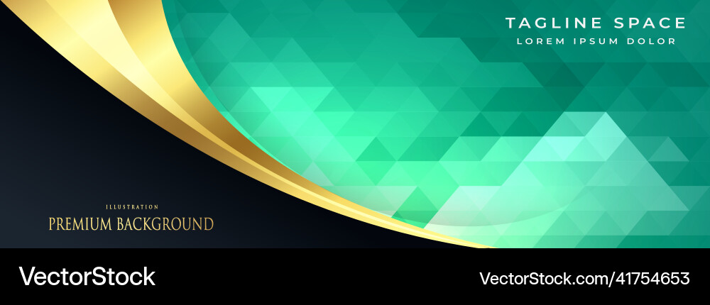 Luxury triangular pattern shape abstract banner vector image
