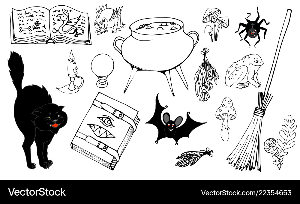 Magic objects set of elements Vector Image