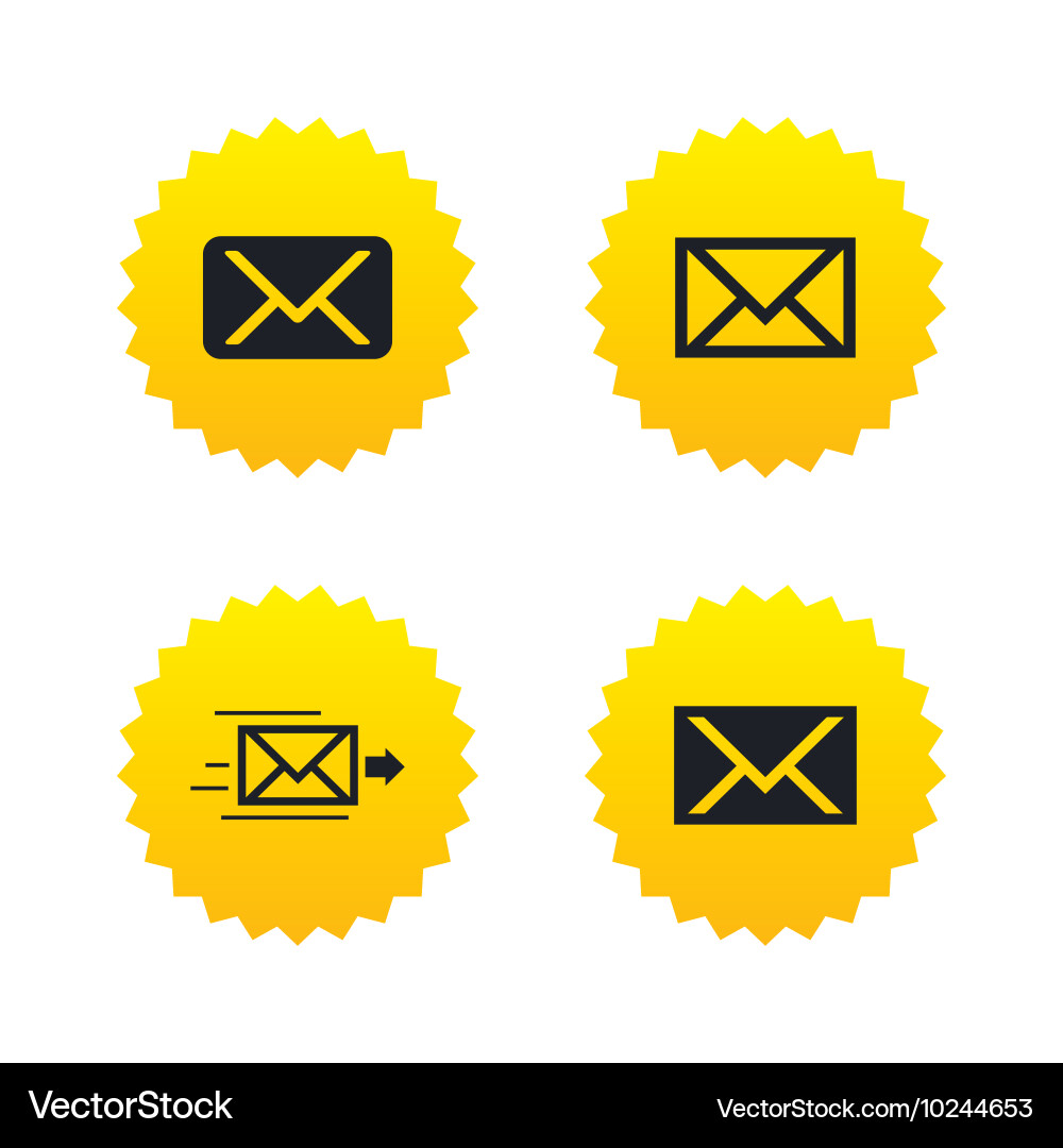 Mail envelope icons message symbols Vector Image