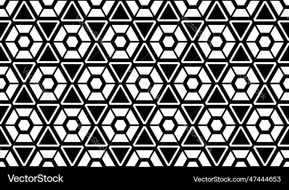 Seamless hexagons and triangles pattern Seamless hexagons and triangles pattern vector image
