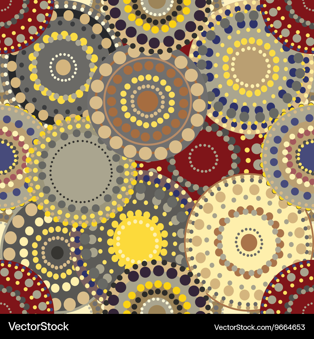 Seamless retro pattern with vivid colorful painted vector image