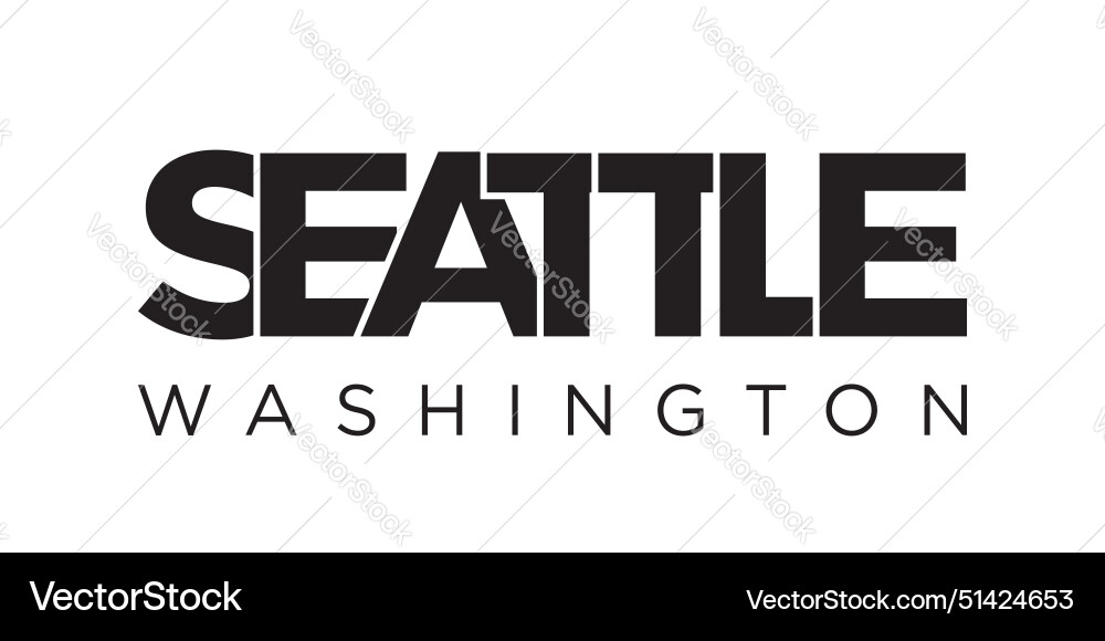 Seattle washington usa typography slogan design Vector Image