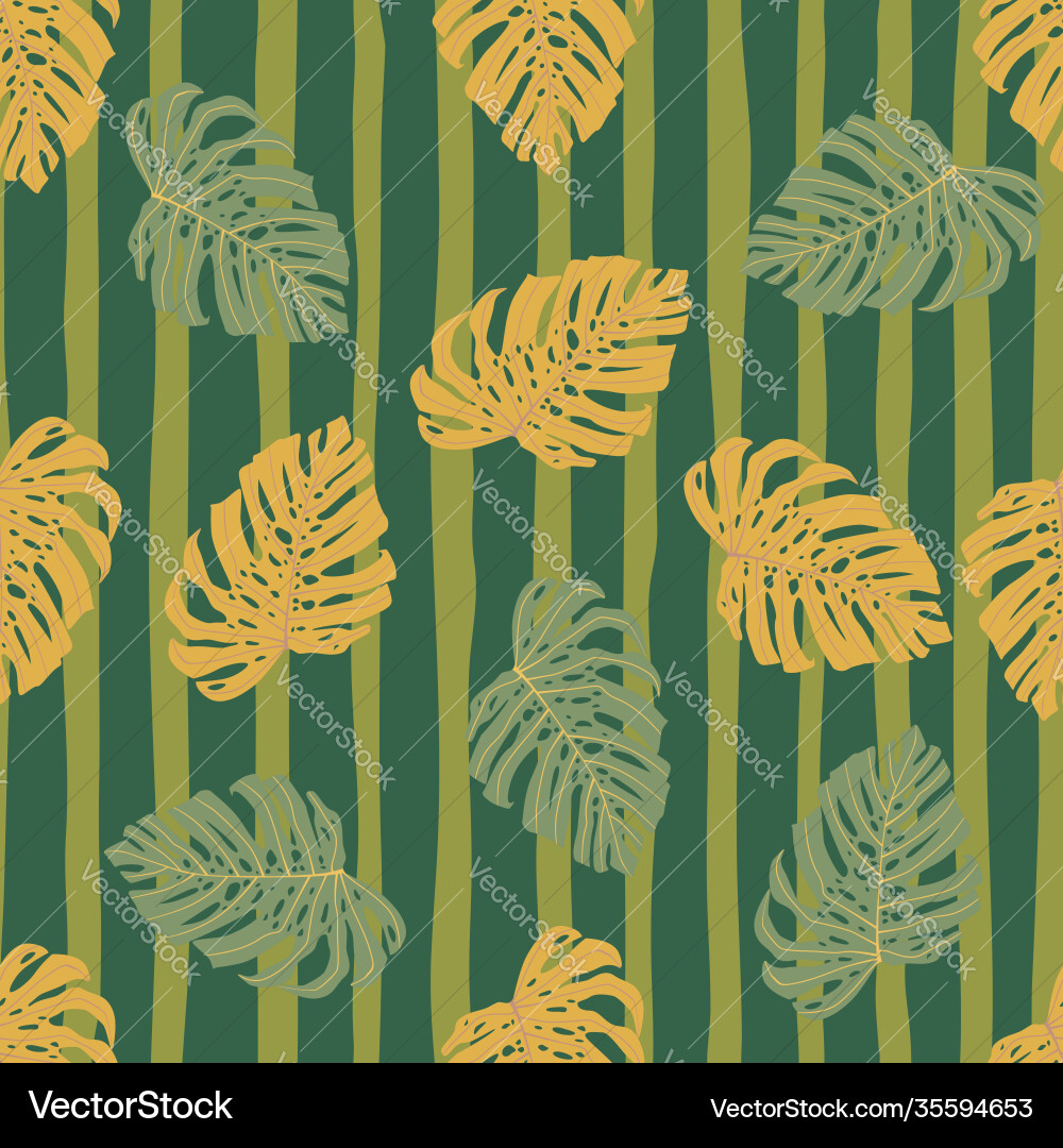 Simple seamless botanic pattern with exotic Simple seamless botanic pattern with exotic Vector Image