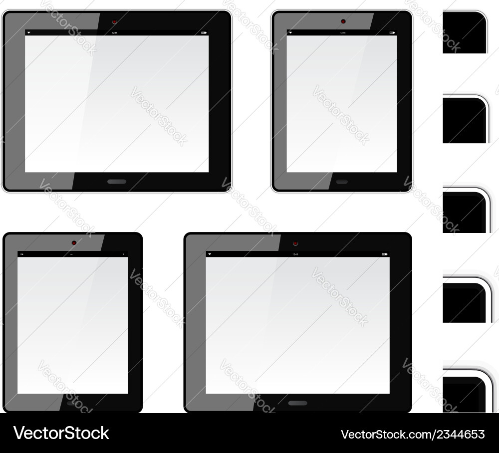 Tablet Computer Display Vector Image