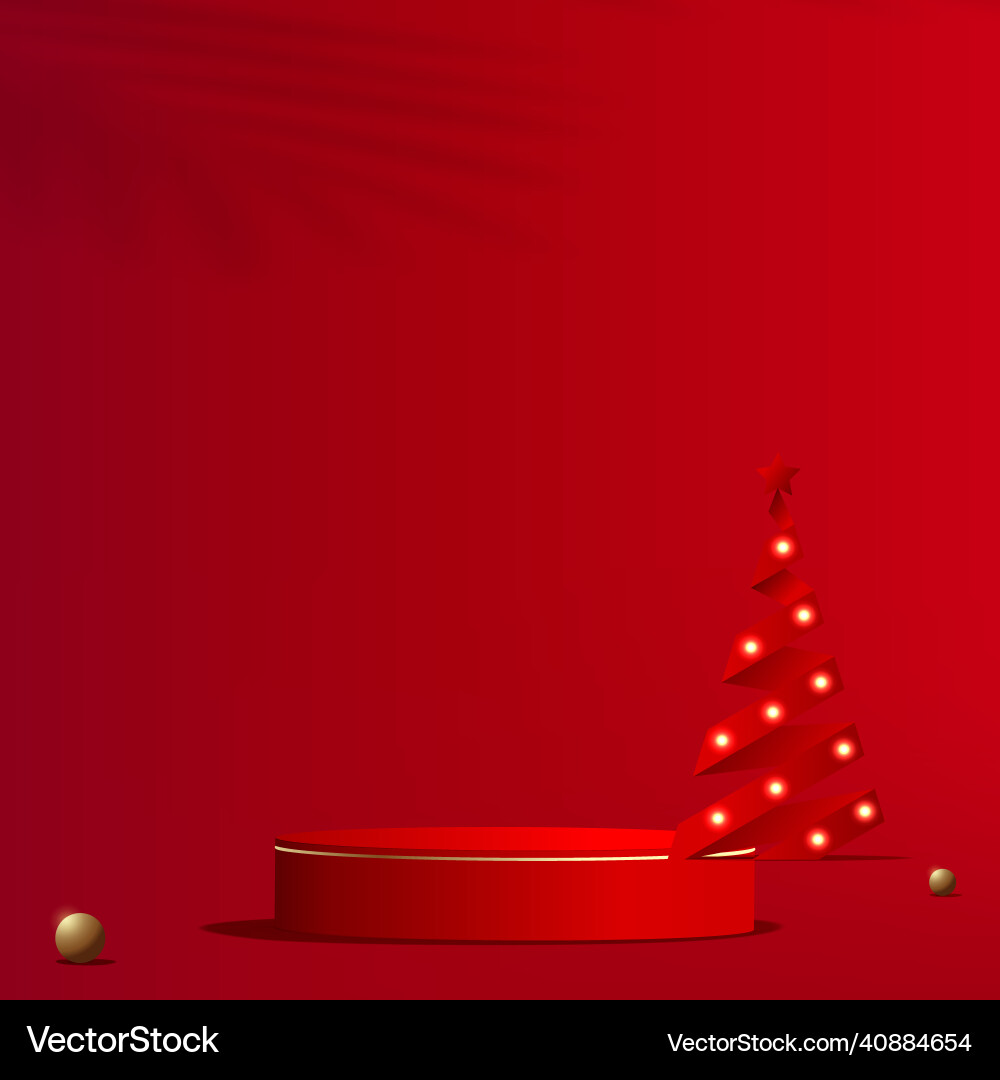 Abstract background with red color geometric 3d Vector Image