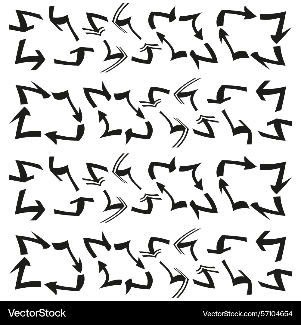 Arrow grid pattern directional shape icon Arrow grid pattern directional shape icon Vector Image