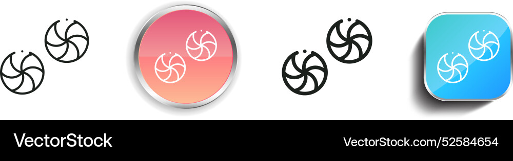 Candy icon thin linear regular and button style Candy icon thin linear regular and button style vector image