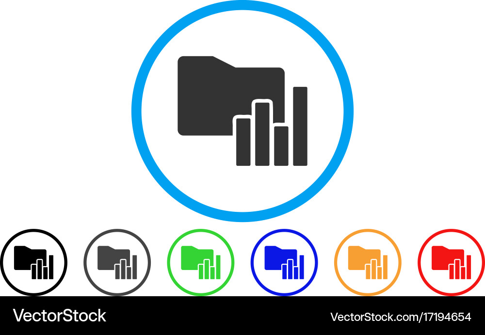 Charts Folder Icon Vector Image