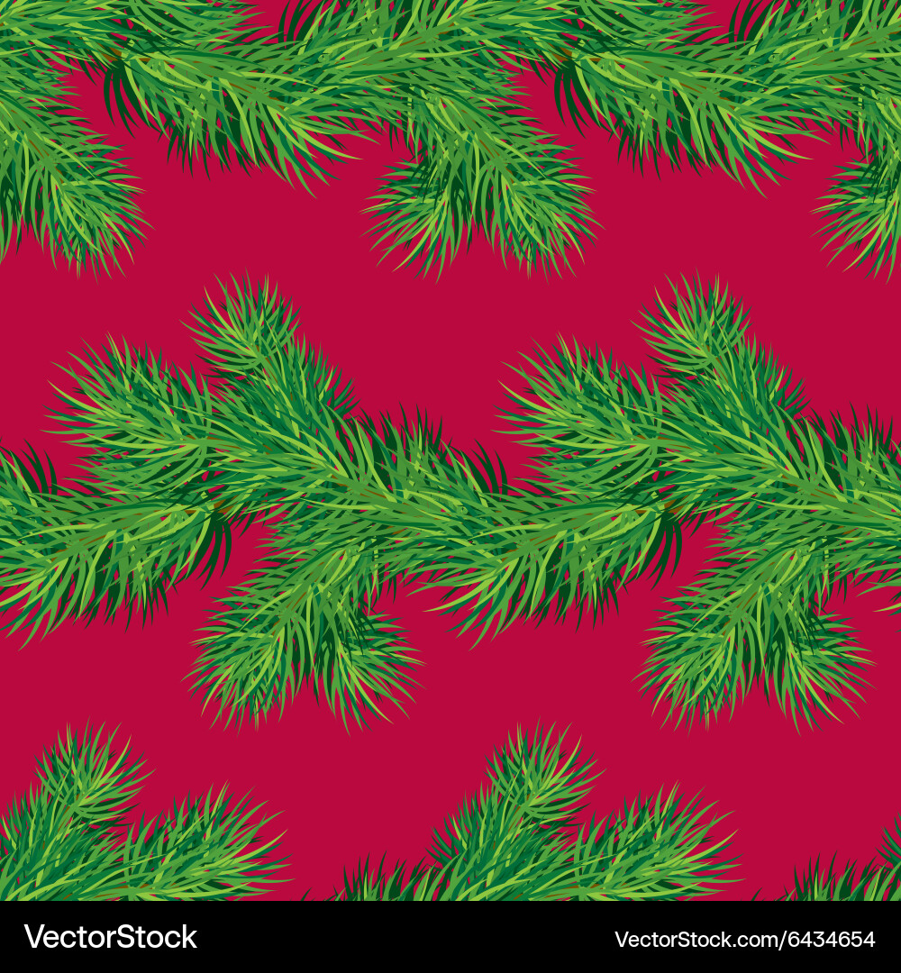 Christmas Fir Branch Pattern Vector Image