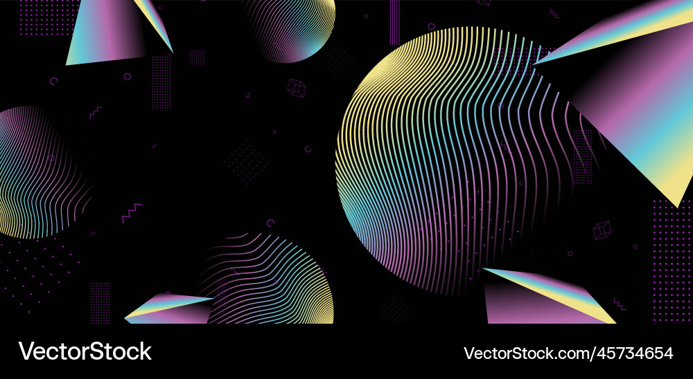Circle gradient background with abstract lines Circle gradient background with abstract lines vector image