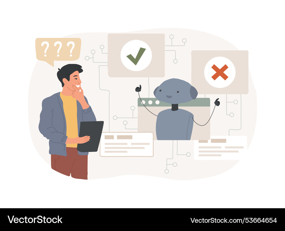 Data-driven decision support by ai abstract Data-driven decision support by ai abstract Vector Image