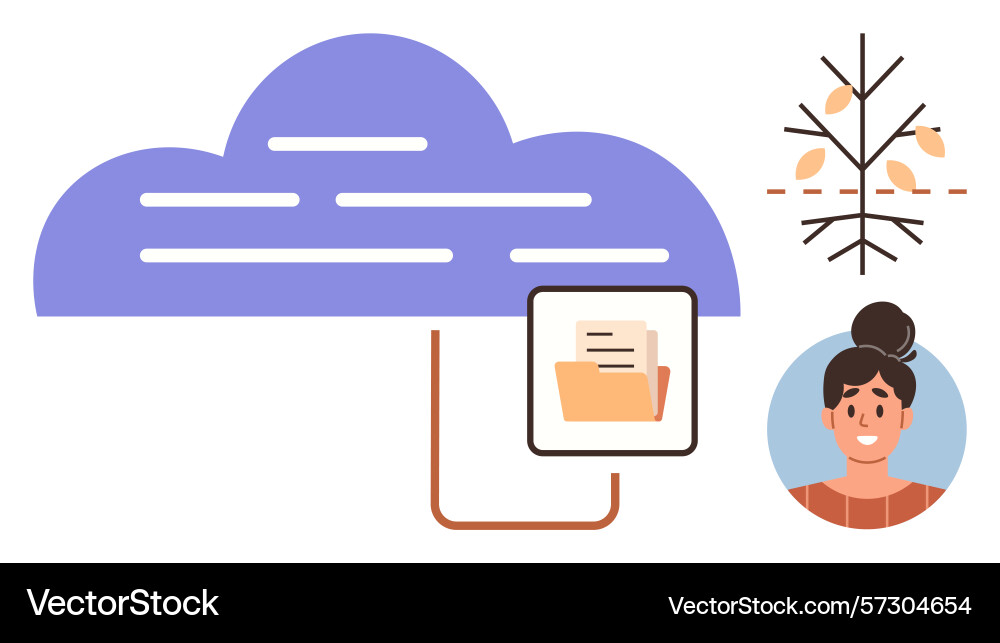 Digital cloud storage data connection Digital cloud storage data connection vector image