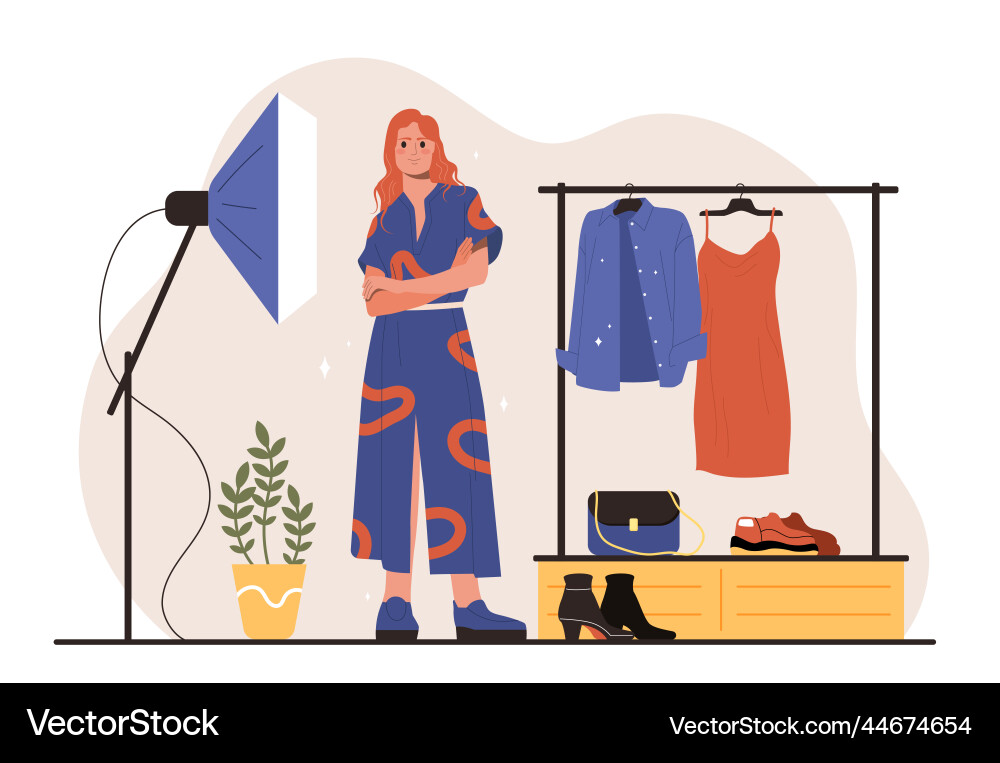Fashion model concept Fashion model concept vector image
