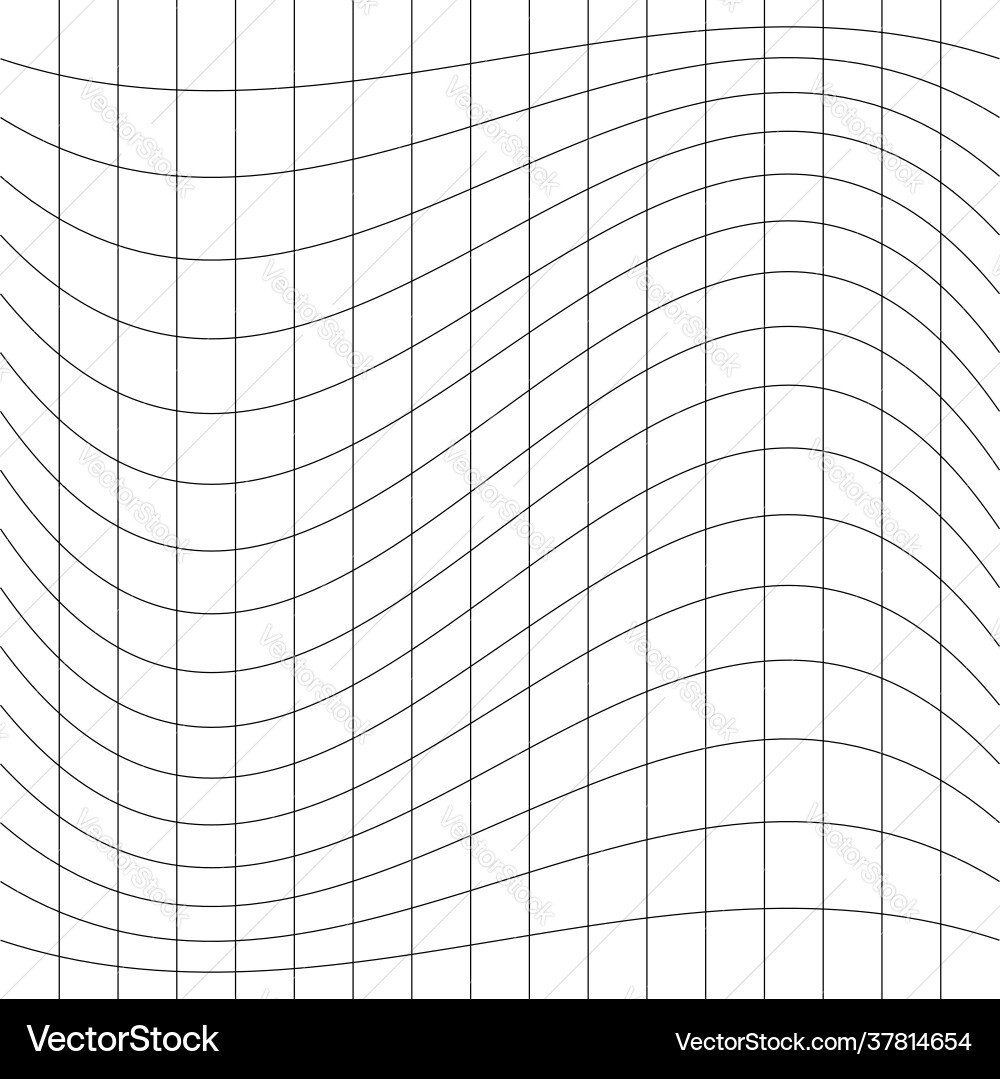 Grid mesh lattice grating with distort deform Vector Image
