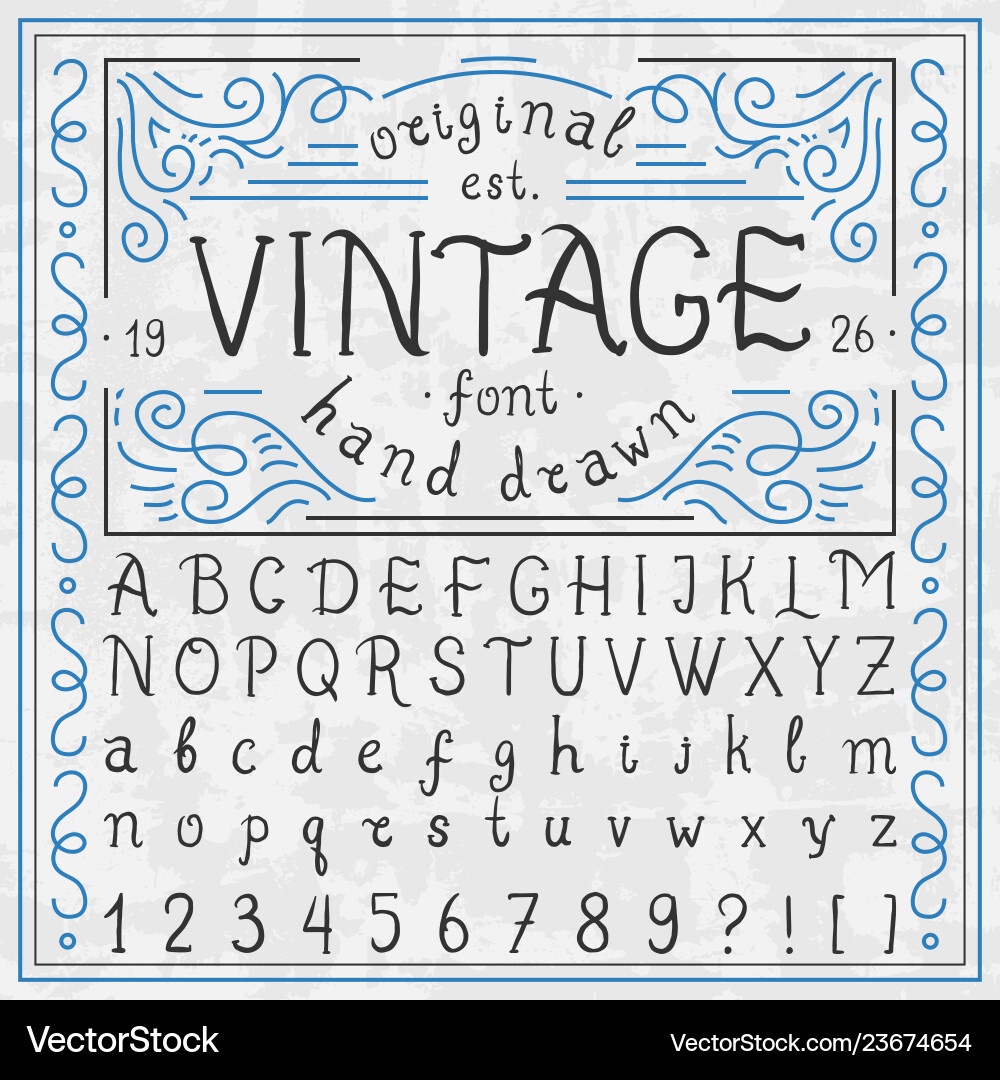 Handwritten Whiskey Script Font vector image